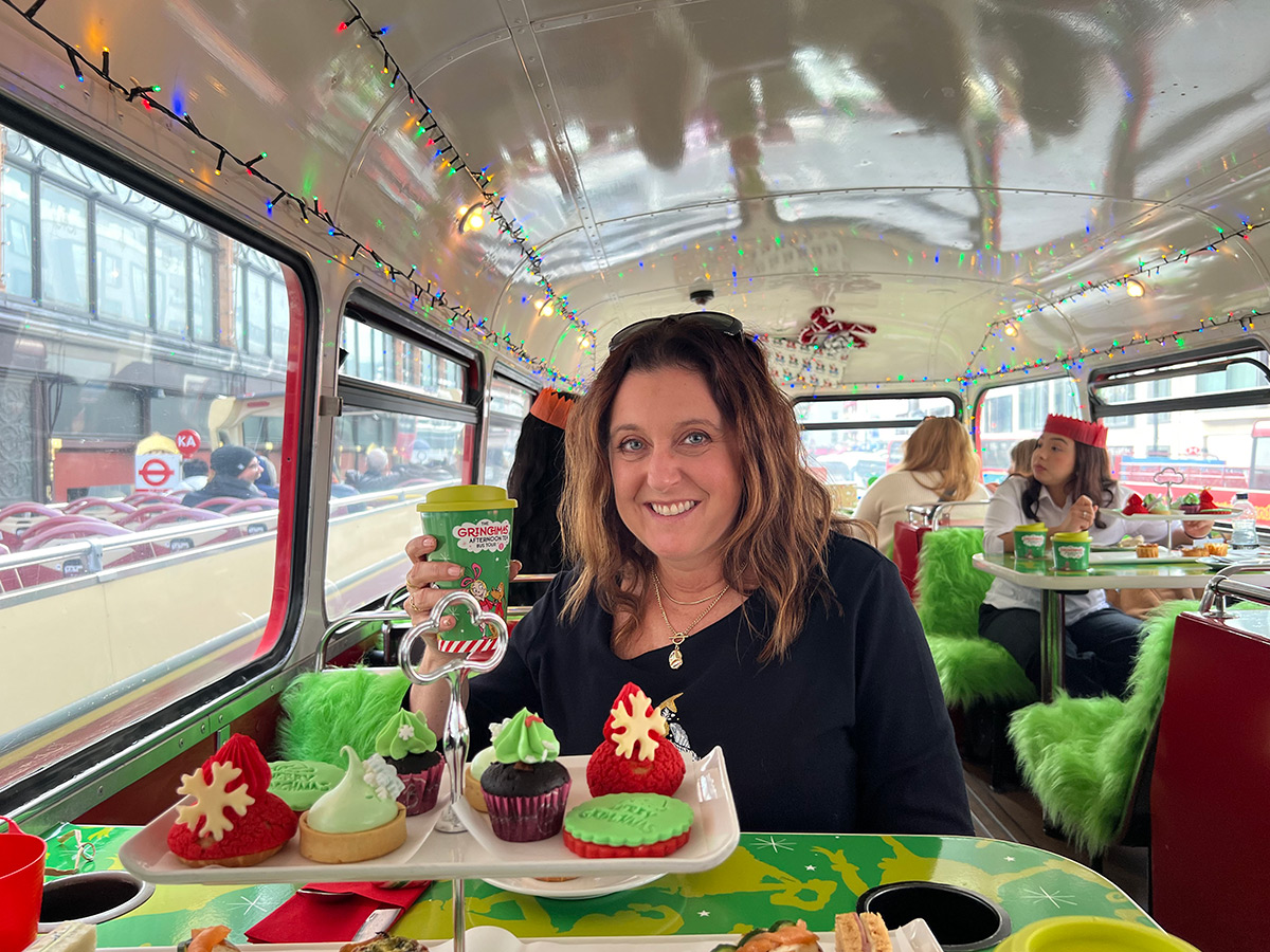 Christmas Afternoon Tea on a Bus in London